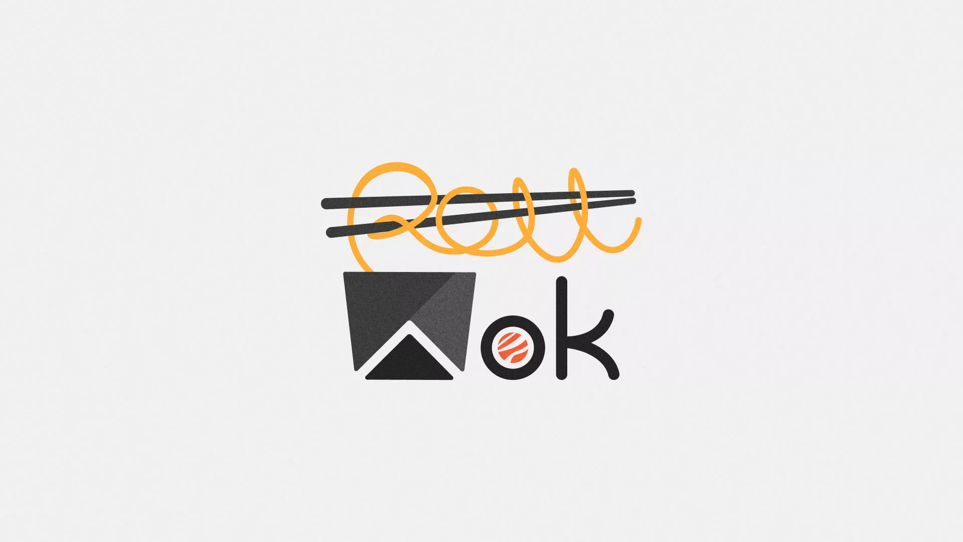 Разработка логотипа суши-бара «Roll Wok Club» в Катайске
